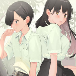 This is a pixiv picture whose title is 小指分の勇気.