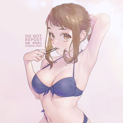 This is a pixiv picture whose title is 水着お茶子さん.