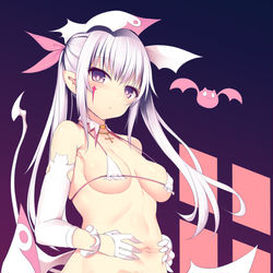 This is a pixiv picture whose title is 白サキュ.