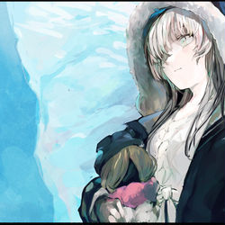 This is a pixiv picture whose title is 同じ空の下.