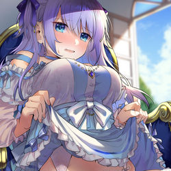 This is a pixiv picture whose title is お嬢様「なぁじぃじ～…この服暑苦しくてもうやだぁ～」.