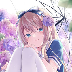 This is a pixiv picture whose title is ☔.