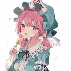 This is a pixiv picture whose title is ついんて幽々子.