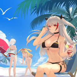 This is a pixiv picture whose title is 鉄血の夏.