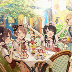 This is a pixiv picture whose title is 休日のティータイム！.