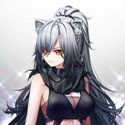 This is a pixiv picture whose title is 黑姐姐.