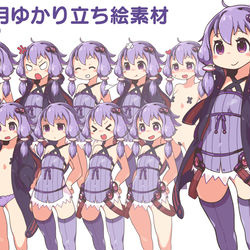 This is a pixiv picture whose title is 結月ゆかり立ち絵素材.