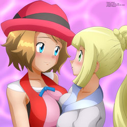 This is a pixiv picture whose title is Serena & Lillie.