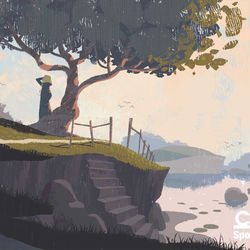 This is a pixiv picture whose title is Waiting for you リメイク.