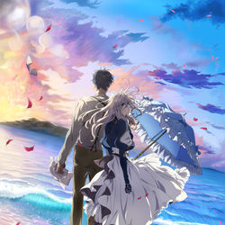This is a pixiv picture whose title is ヴァイオレット&ギルベルト　模写.