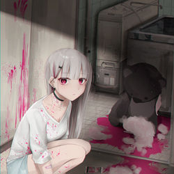 This is a pixiv picture whose title is 彼氏が冷たい.