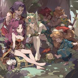 This is a pixiv picture whose title is Trials of Mana.