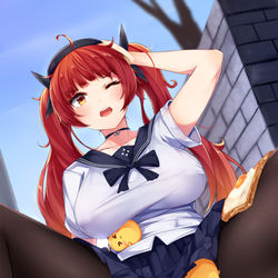 This is a pixiv picture whose title is ホノルルとパン.