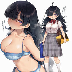 This is a pixiv picture whose title is クラスに1人いるオタク巨乳ちゃん.