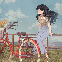 This is a pixiv picture whose title is 🌷.
