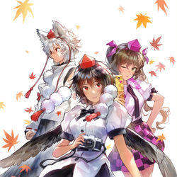 This is a pixiv picture whose title is 第百三十五季 文々。新聞友の会 告知イラスト.