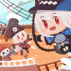 This is a pixiv picture whose title is 盗贼之海蒂.