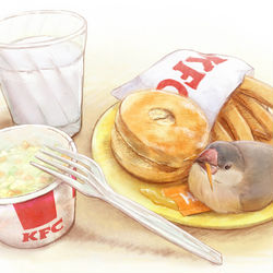 This is a pixiv picture whose title is 今日ケンタッキーにし….
