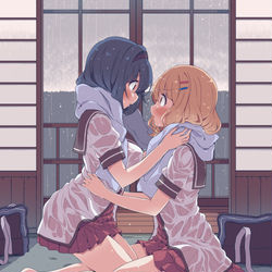 This is a pixiv picture whose title is 梅雨の日のさくひま.