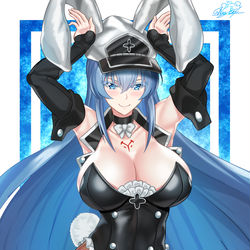 This is a pixiv picture whose title is Esdeath Bunny girl.