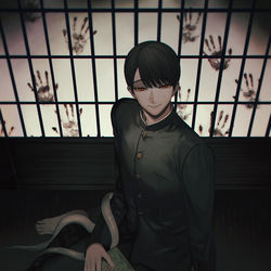 This is a pixiv picture whose title is 怪談.