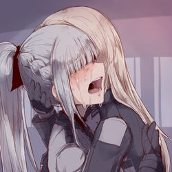 This is a pixiv picture whose title is 泣かないで.