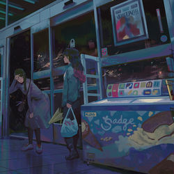 This is a pixiv picture whose title is Covered in rain.