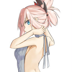 This is a pixiv picture whose title is お題箱：例のセーターを着た武蔵ちゃん.