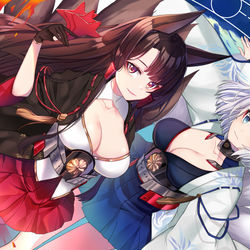 This is a pixiv picture whose title is 赤城　加賀.