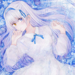 This is a pixiv picture whose title is 天泣.