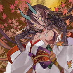 This is a pixiv picture whose title is 紅葉さんのキャラデザ好き.