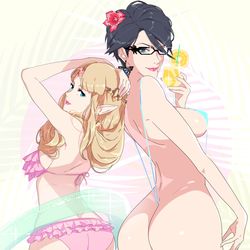 This is a pixiv picture whose title is 夏休み.