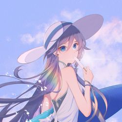 This is a pixiv picture whose title is 难得的假期，一起去海边玩吧～.