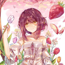 This is a pixiv picture whose title is ４月.