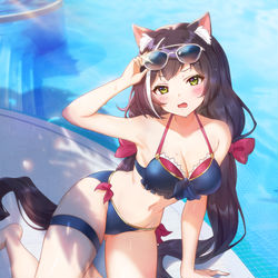 This is a pixiv picture whose title is 水着 キャル.
