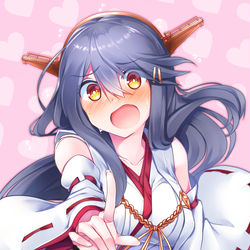 This is a pixiv picture whose title is ワザップ榛名ちゃん.