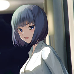 This is a pixiv picture whose title is 家に帰ると扉の前で上司が待っていた。.