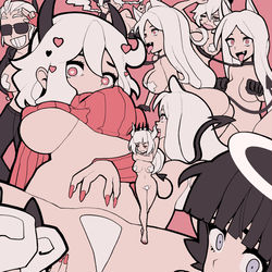 This is a pixiv picture whose title is Helltaker.