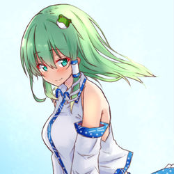 This is a pixiv picture whose title is 早苗さん落書き.