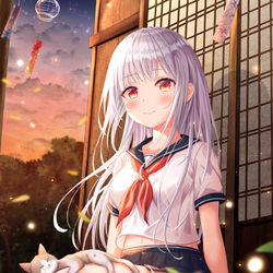 This is a pixiv picture whose title is sunset.