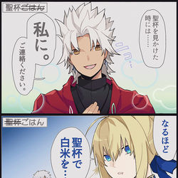 This is a pixiv picture whose title is 聖杯ごはん.
