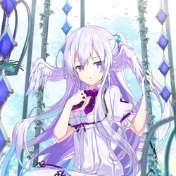 This is a pixiv picture whose title is 加護の少女.