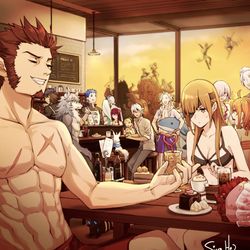 This is a pixiv picture whose title is 甜品被那桌客人抢光了.