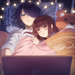 This is a pixiv picture whose title is ishimiko cuddling.