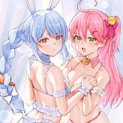 This is a pixiv picture whose title is 🌸+🥕.
