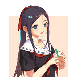 This is a pixiv picture whose title is タピオカティー.