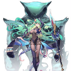 This is a pixiv picture whose title is 小绿.
