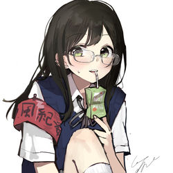 This is a pixiv picture whose title is さぼり委員長.