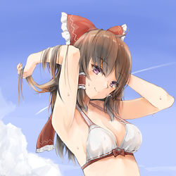 This is a pixiv picture whose title is 水着霊夢さん.