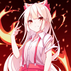 This is a pixiv picture whose title is 藤原妹紅.